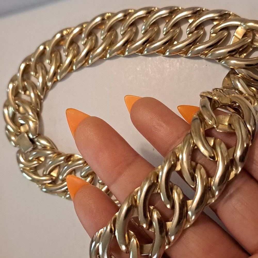 Gold Plated Link Chain Necklace